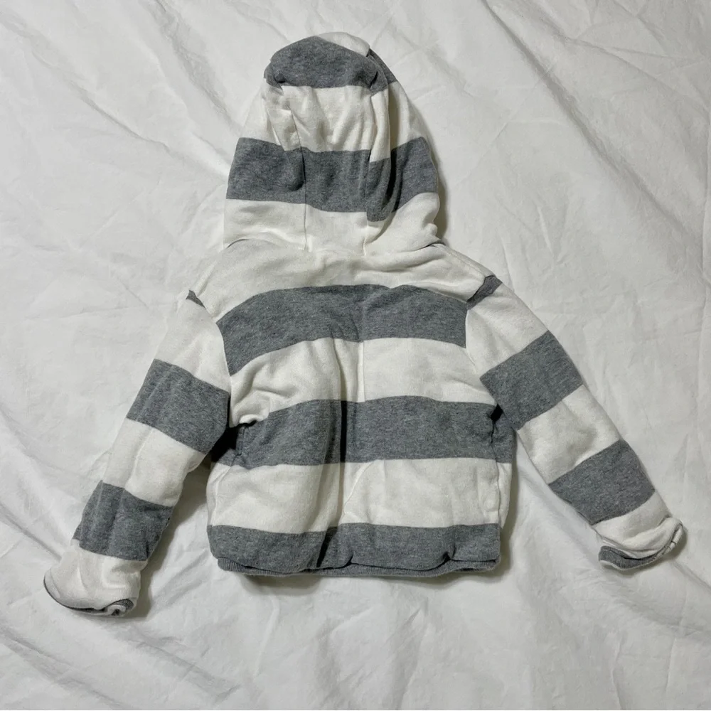 Burt's Bees Baby White and Gray Bee Print Fabric